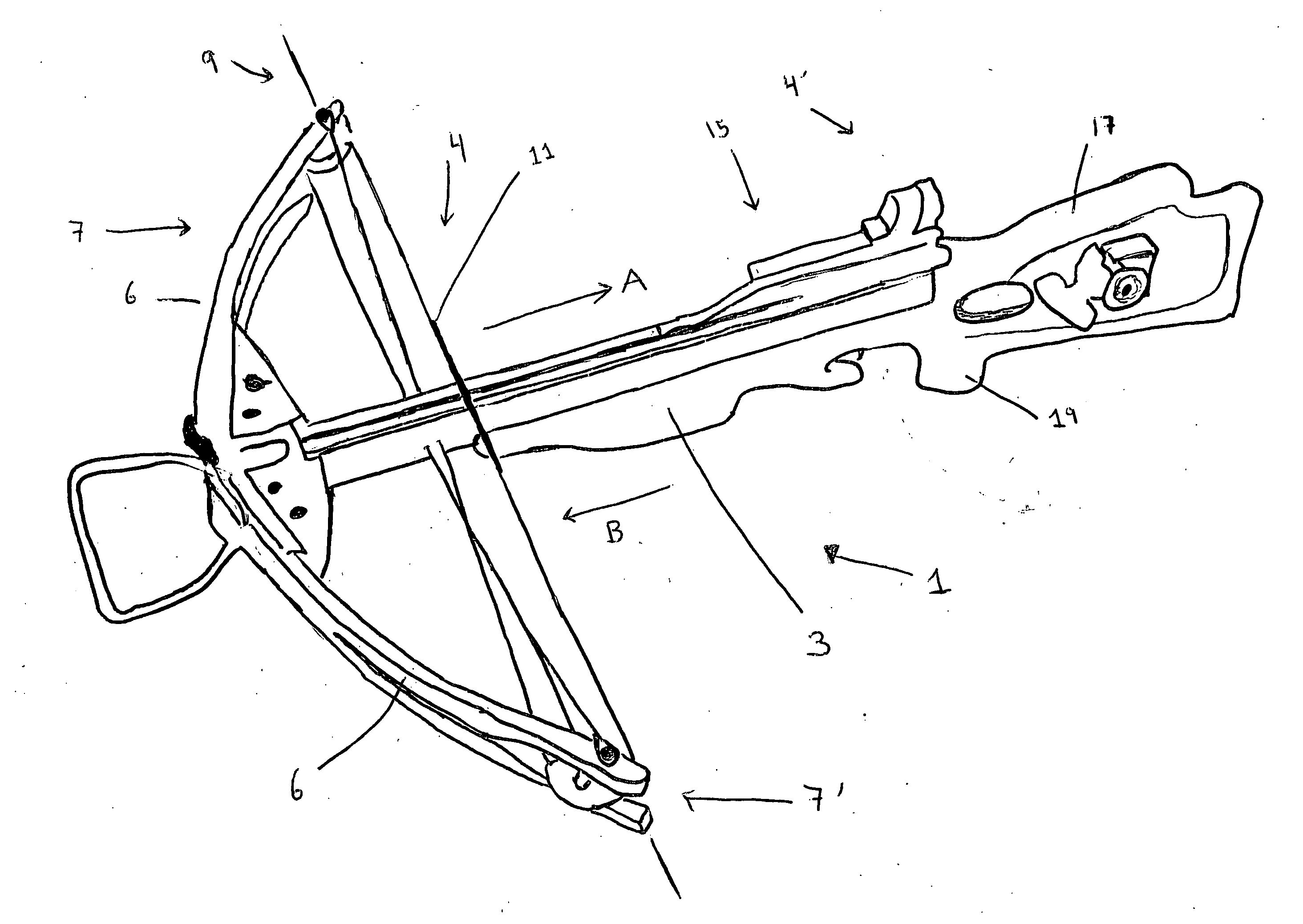 Crossbow rope cocking device