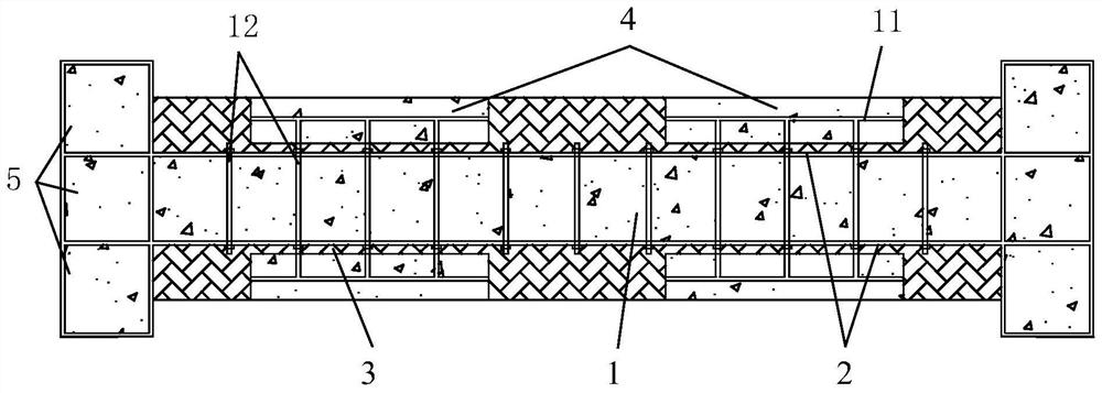 Double-steel plate composite shear wall with external compression and tension-free concrete embedded with damping interlayer