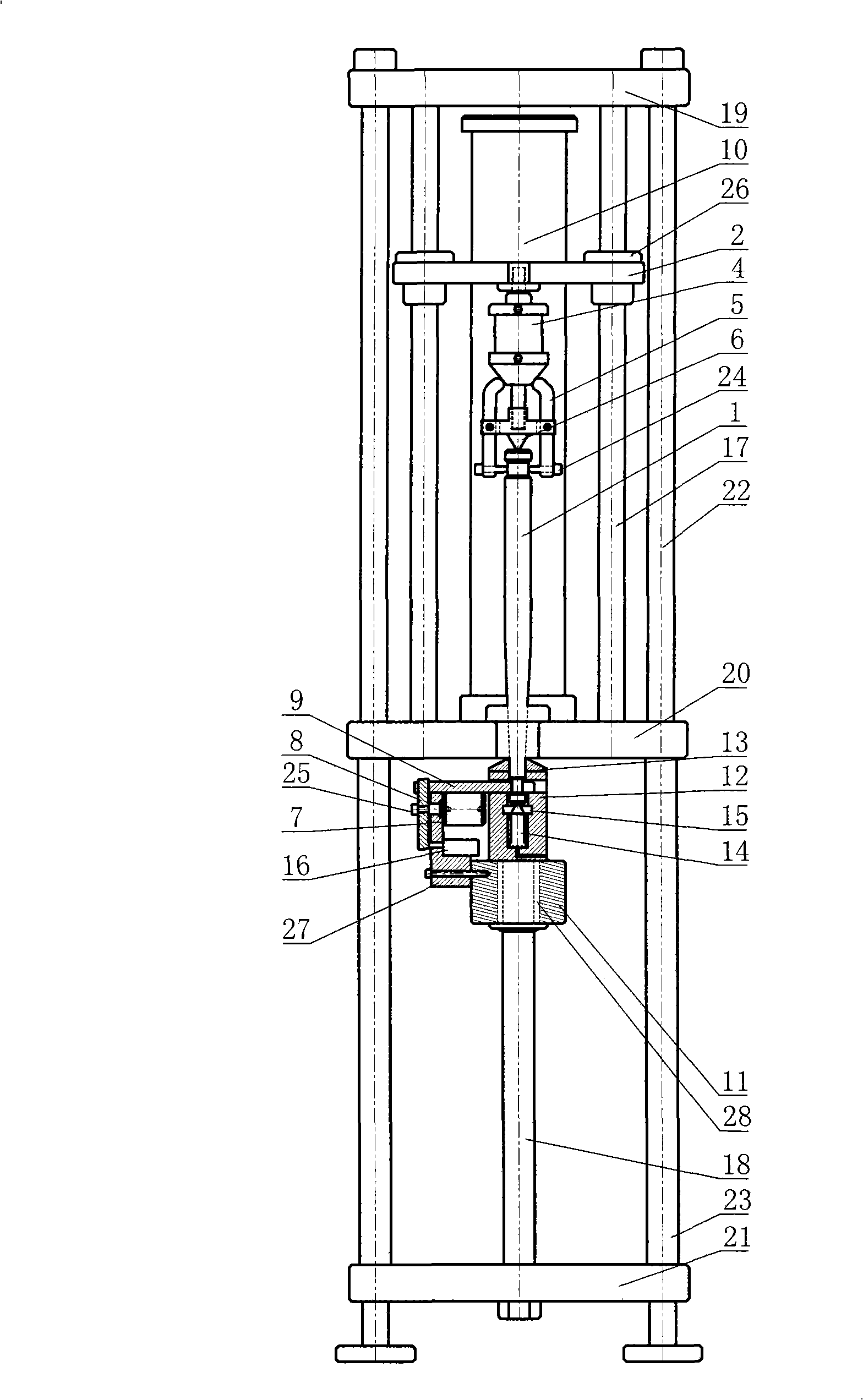 Vertical type internal broaching machine