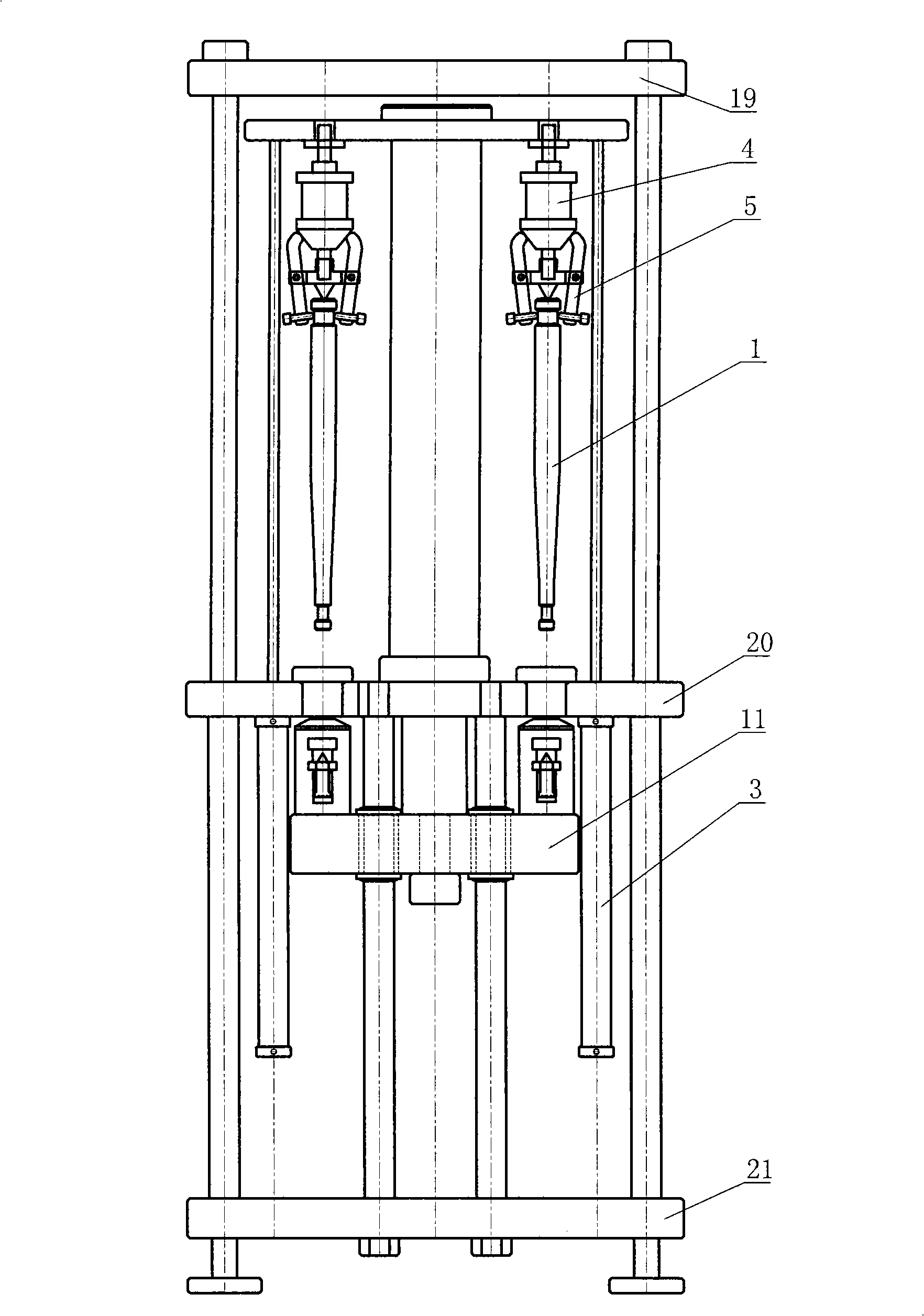 Vertical type internal broaching machine