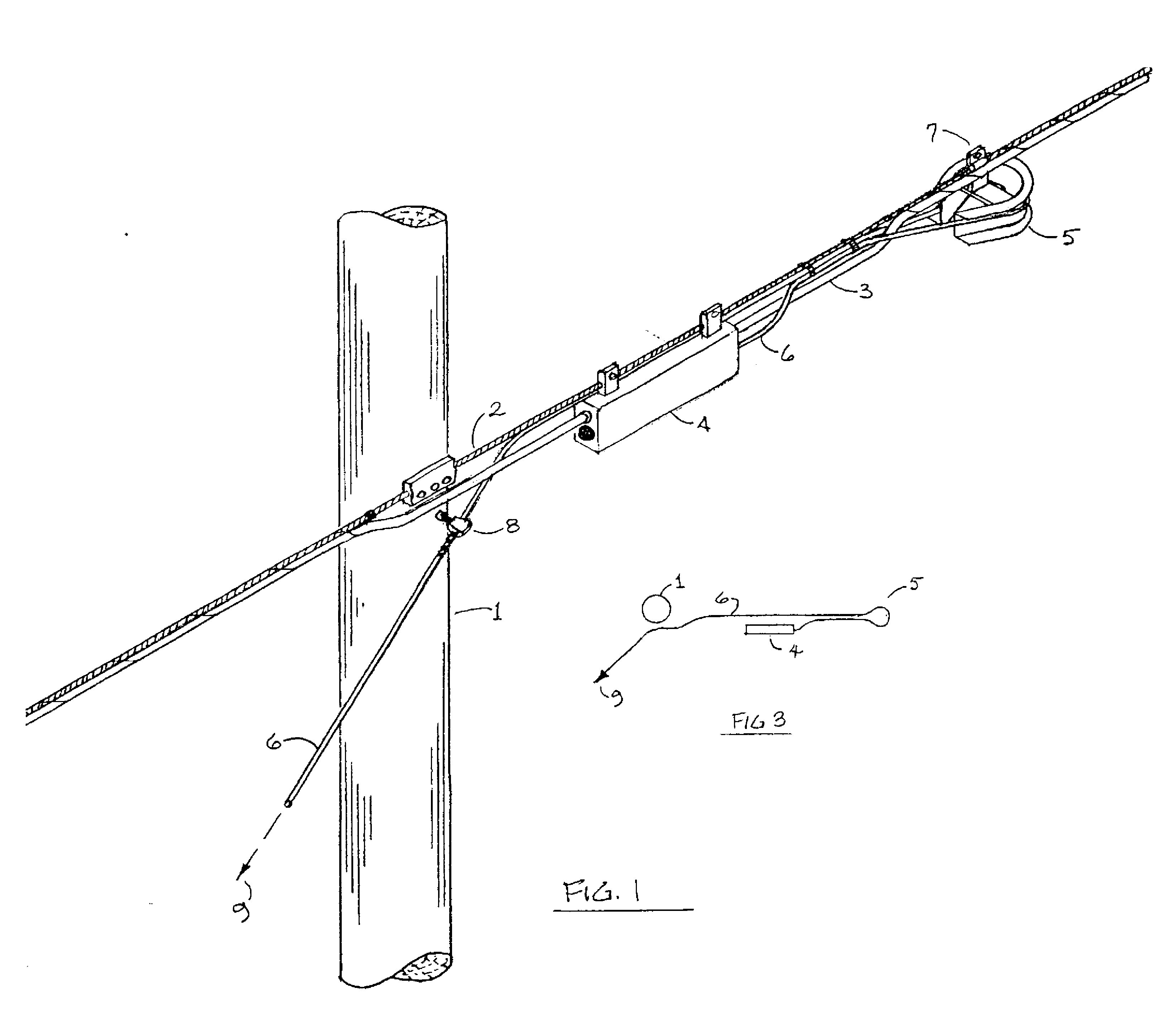 Support Fixture and Method for Supporting Subscriber Specific Fiber Optic Drop Wire
