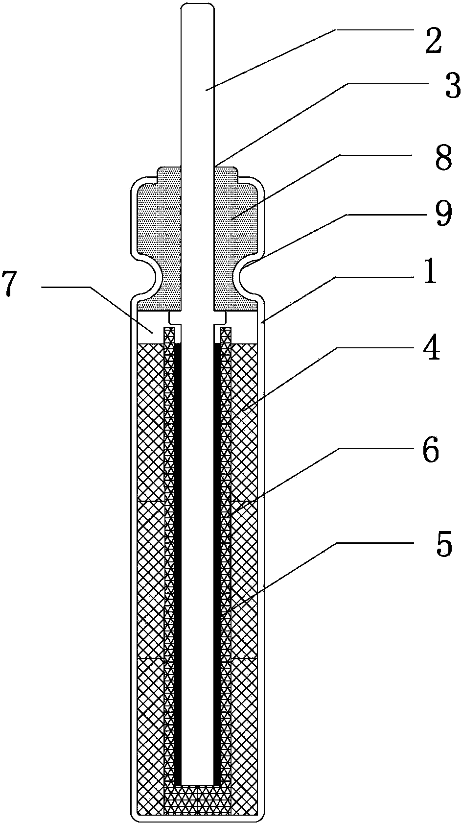 Lithium manganese needle-type battery and manufacturing method thereof