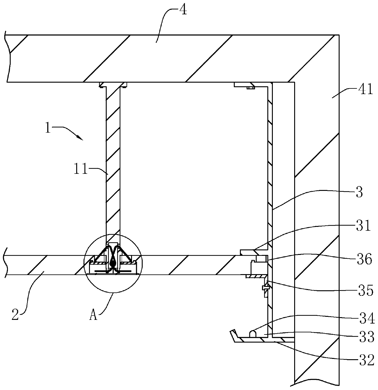 Assembly type suspended ceiling mounting component and mounting method
