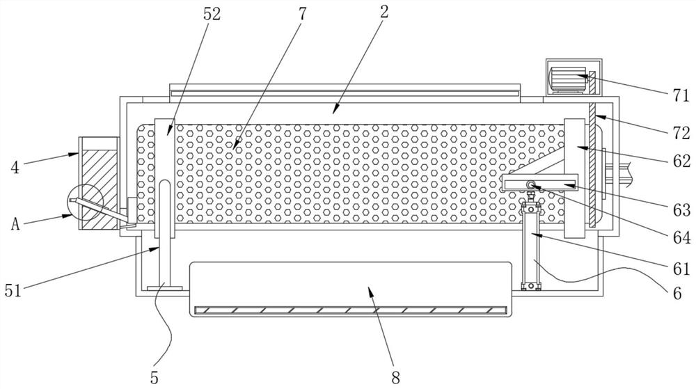 Steaming and frying stirrer for soybean oil processing