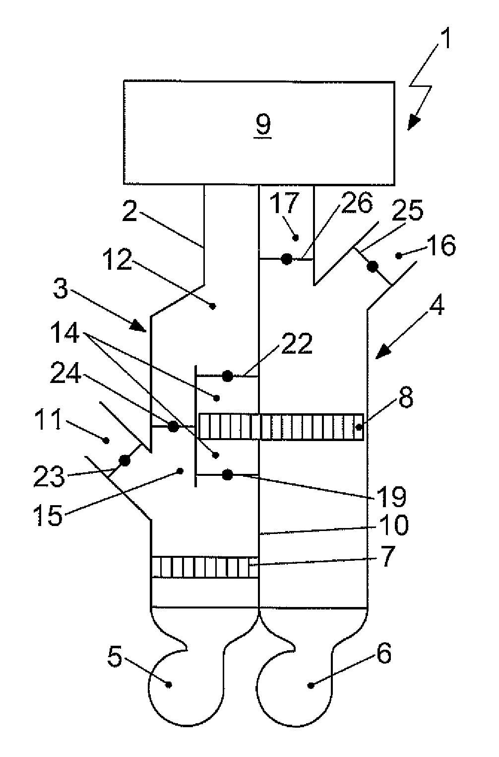 Heat exchanger arrangement and air conditioning system of a motor vehicle