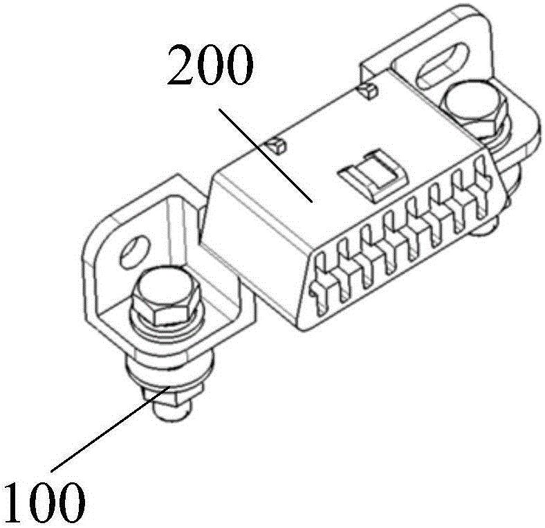 Automobile diagnosis interface fixing device with angle adjusting function