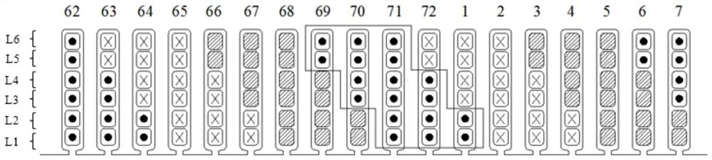 Three-phase motor stator and electric vehicle drive motor