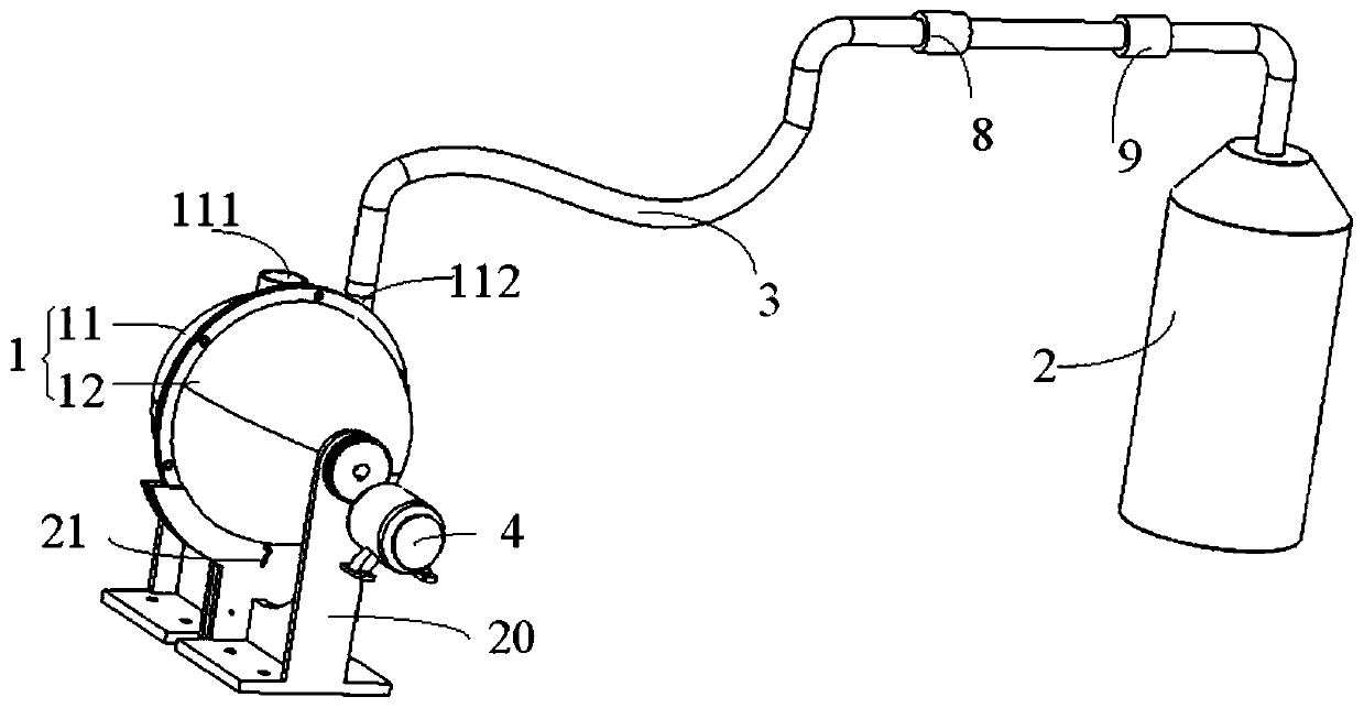 Device for recovering nitrogen from aluminum ash