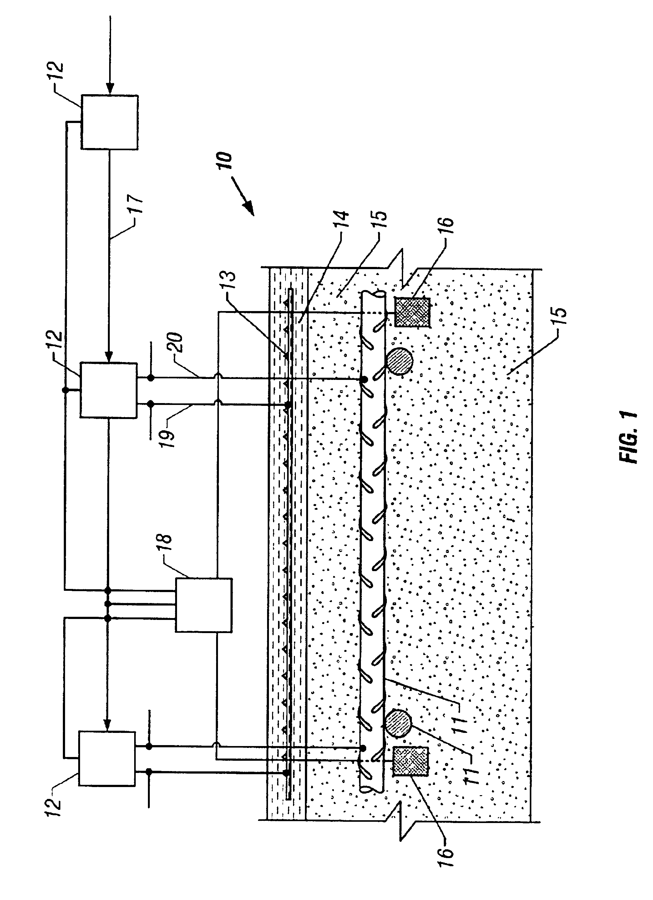Method of treating corrosion in reinforced concrete structures by providing a uniform surface potential