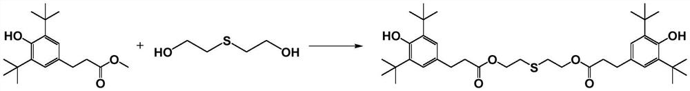 Synthesis method of thiodiethylene bis [3-(3, 5-di-tert-butyl-4-hydroxyphenyl) propionate]