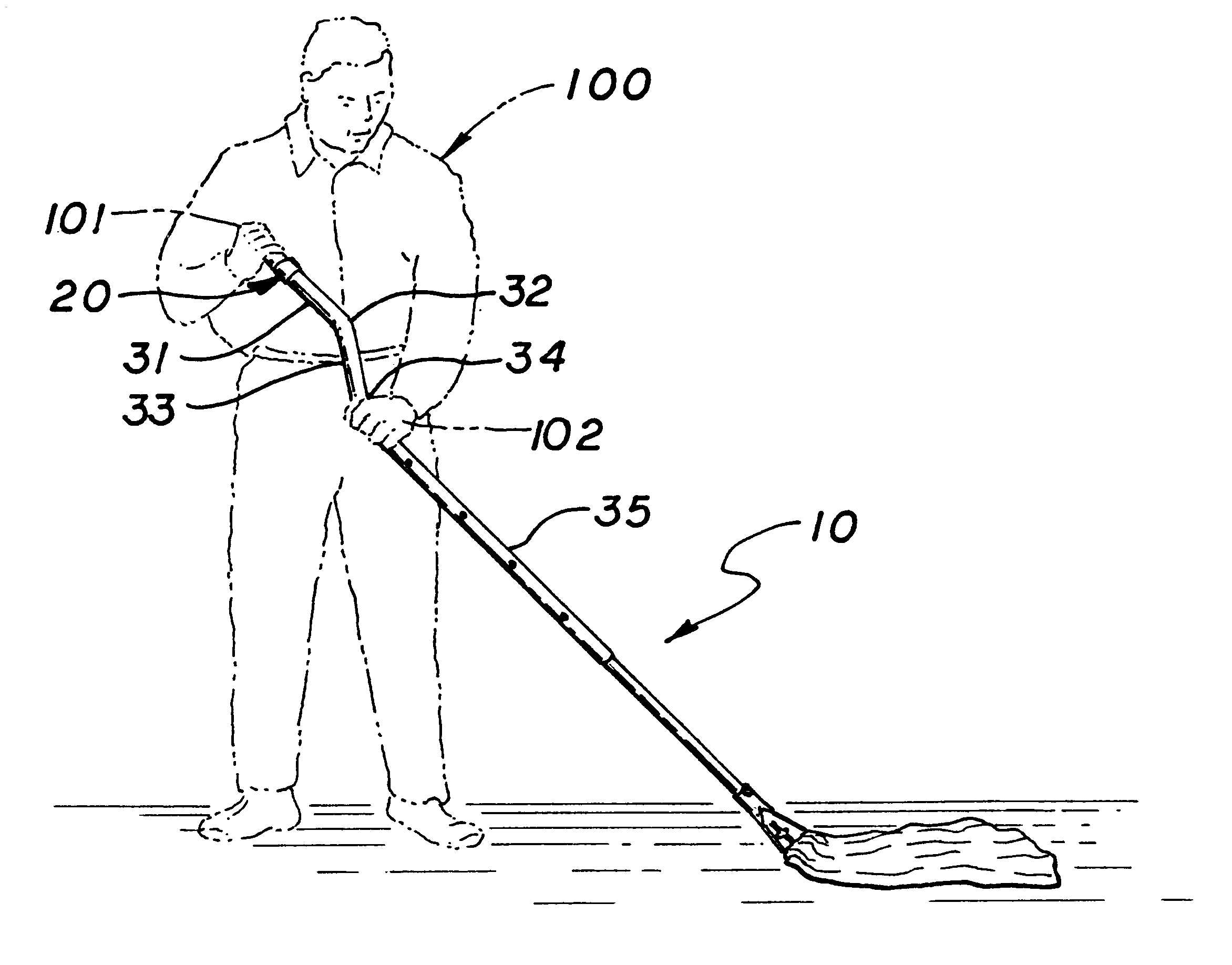 Ergonomic mop method