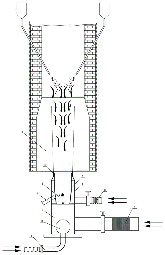 Energy-saving natural gas burner capable of preventing clotted slag in furnace