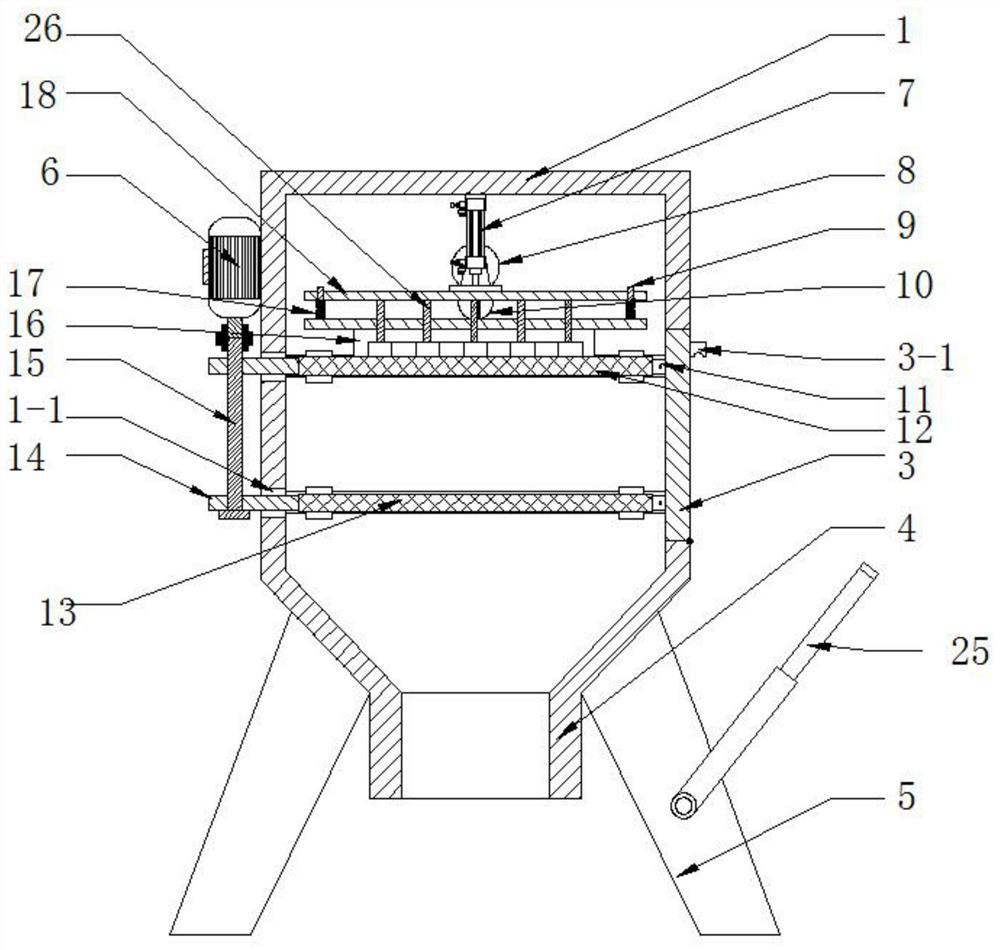 Construction waste classification treatment device