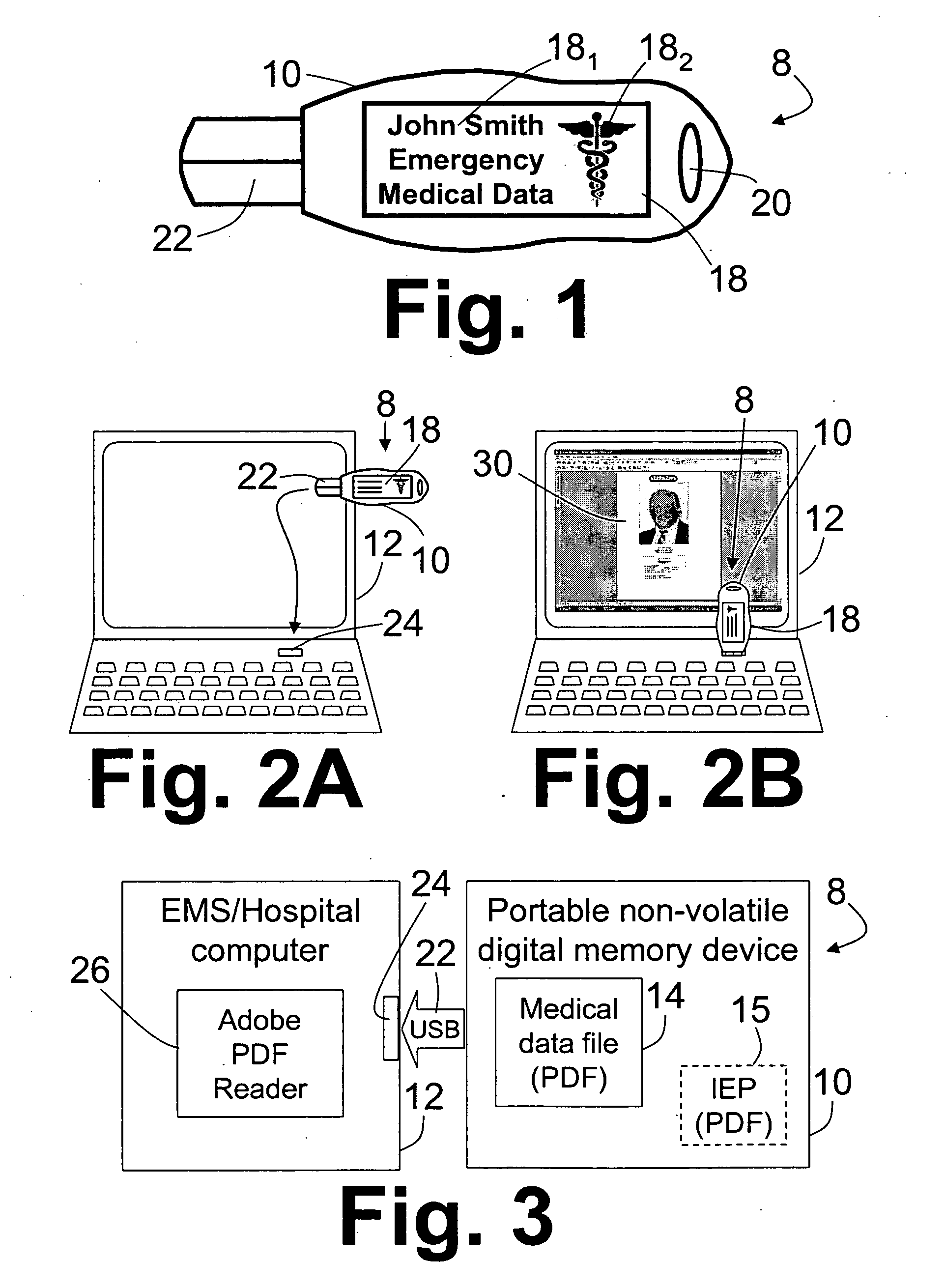 Portable method and device for personal medical record compilation and retrieval