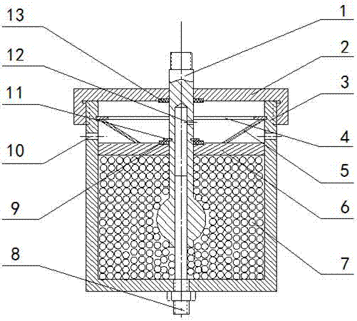 Obstructive piston type particle damper
