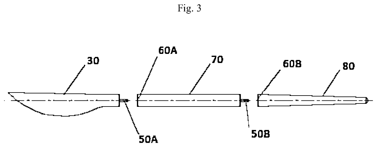 Reusable eating utensil system configured for rapid assembly, disassembly, and transport in pocket sized cases