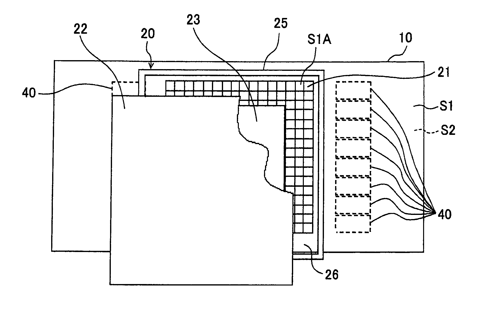 Dosimetry device for charged particle radiation