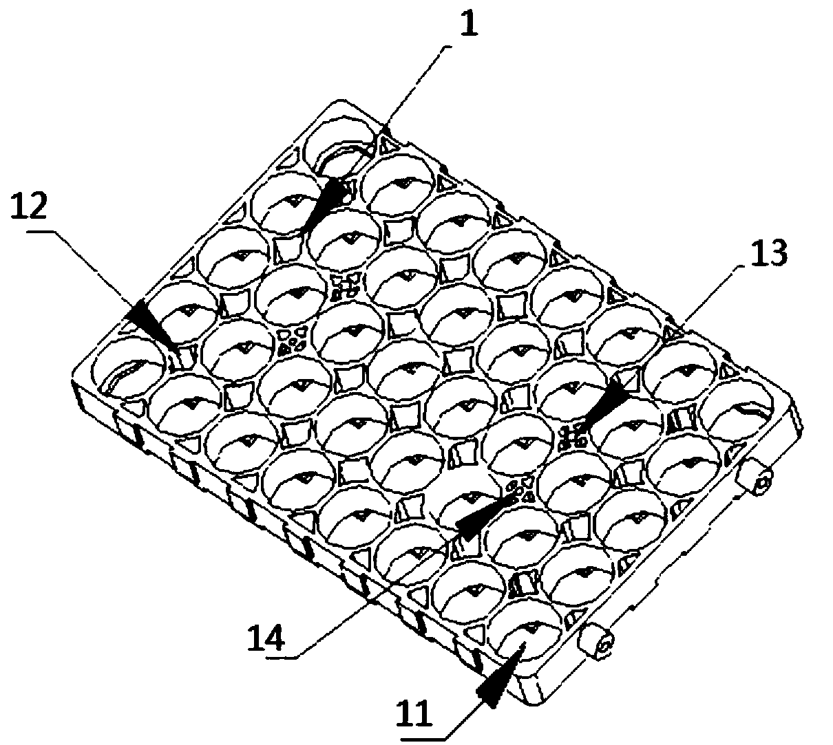 Fixing frame of lithium ion battery pack for AGV (Automatic Guided Vehicle) and lithium ion battery pack structure for AGV