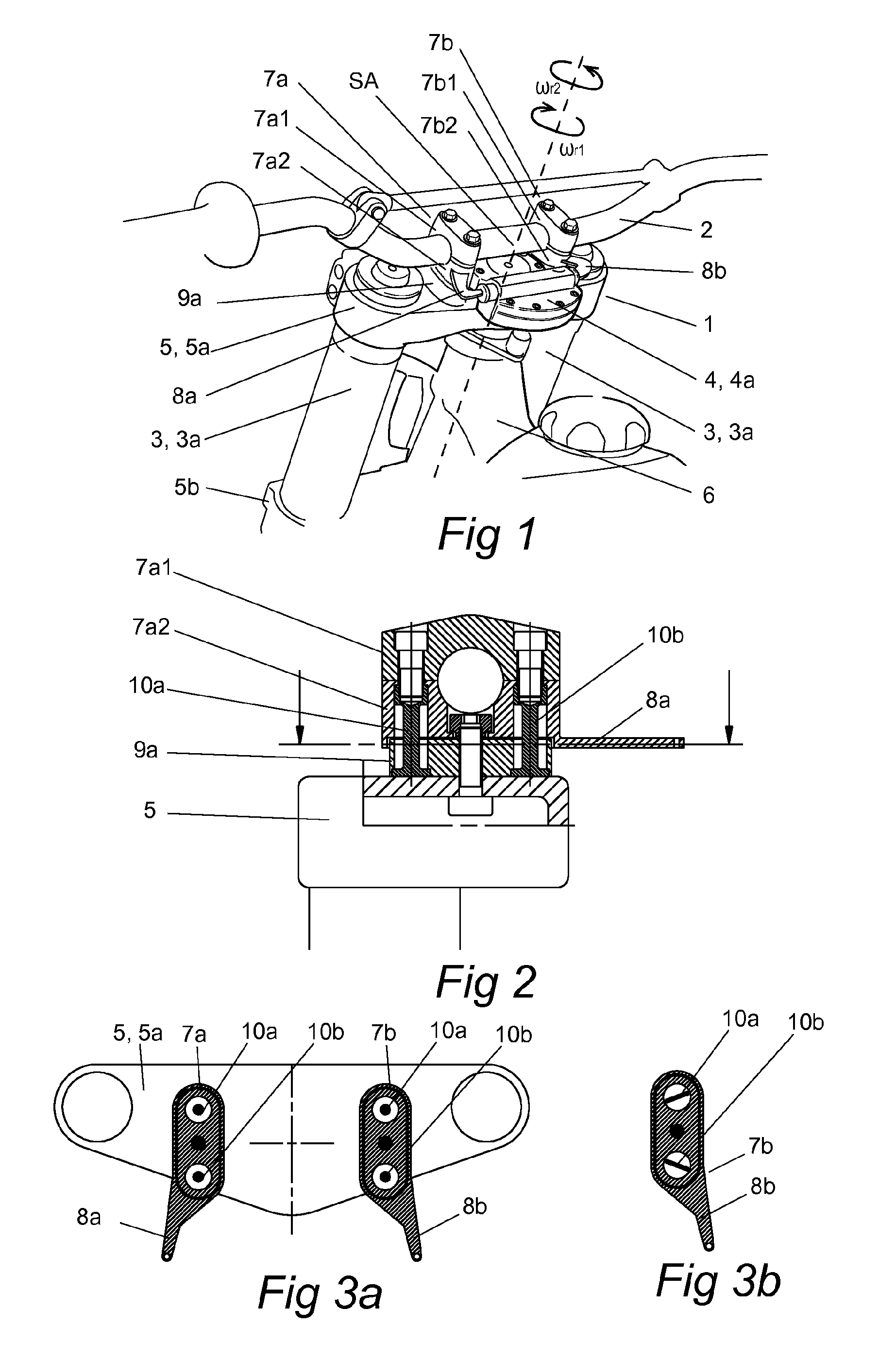 Steering damper with active adjustment of damping characteristics