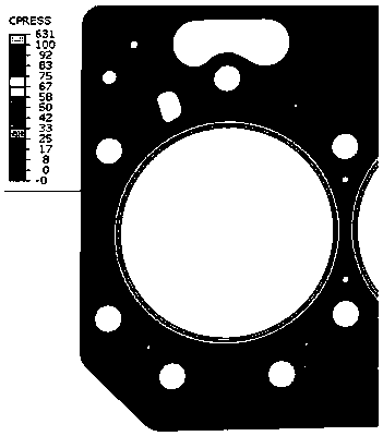 Gasket for solving cylinder cover sealing failure and estimating method of tightness of gasket