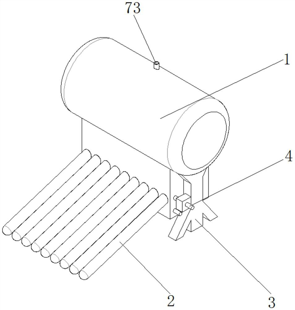 A solar water heater dirt removal device