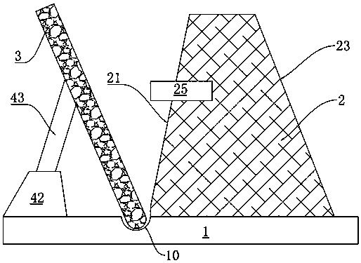 Gravity reverse-supporting debris flow protective retaining wall and construction method thereof
