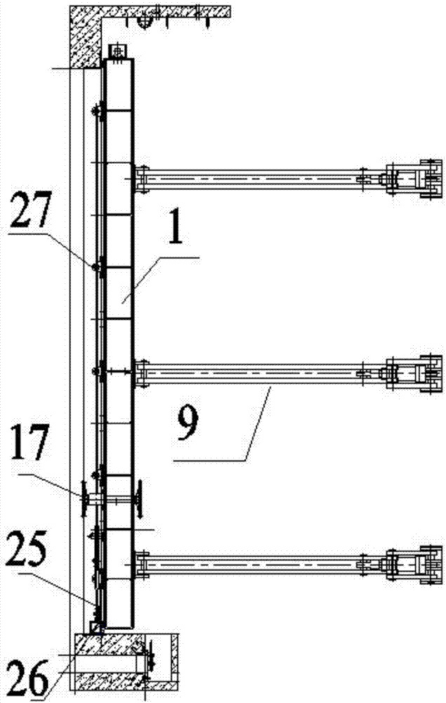 Hydraulic vertical rotation type anti-flooding protective air-tight door for rapid rail traffic engineering