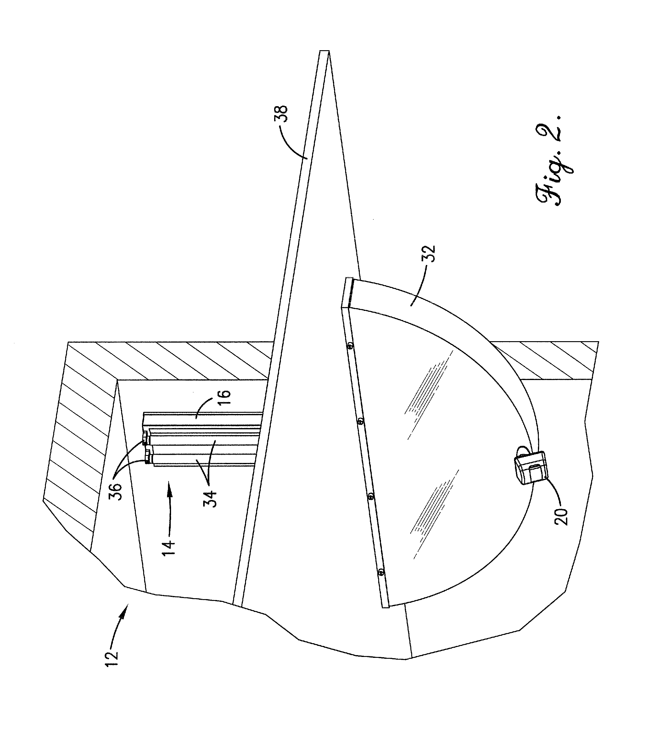 System and method for germicidal sanitizing of an elevator or other enclosed structure