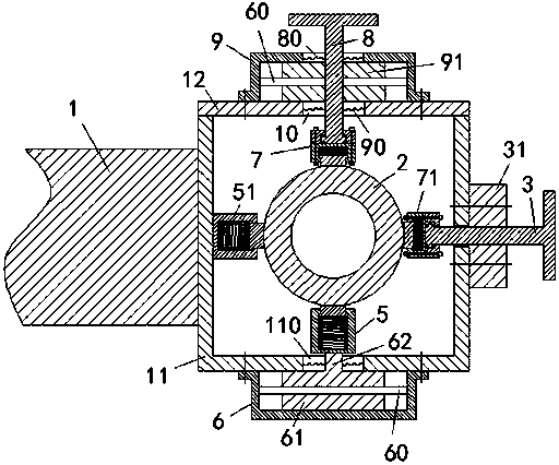 A bearing device for pipelines and a pipeline installation and adjustment method using the same