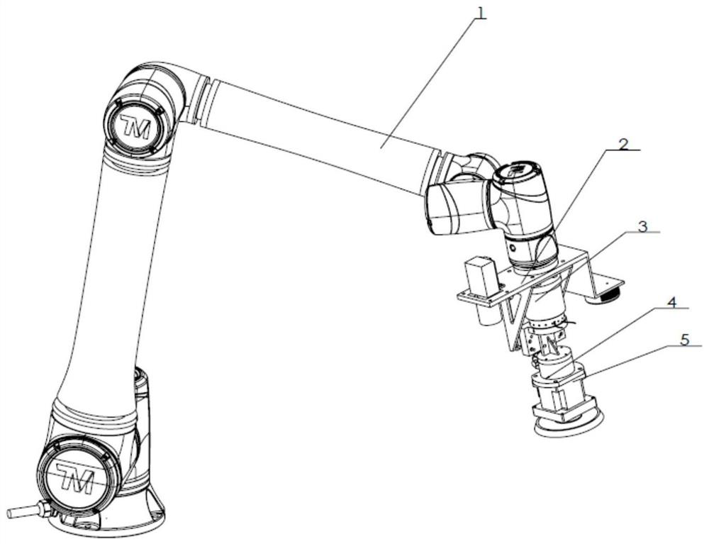 Robot force control grinding and polishing device for complex curved surface and control method