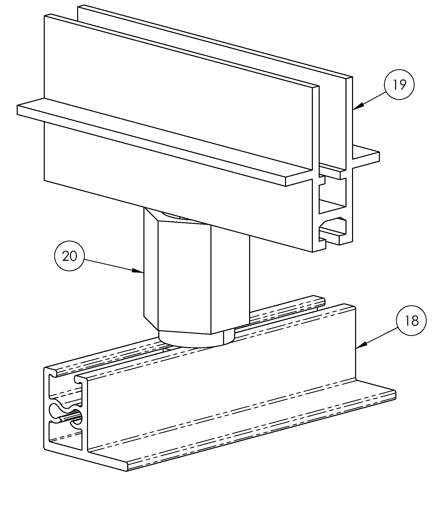 Photovoltaic mounting system with locking connectors, adjustable rail height and hinge lock