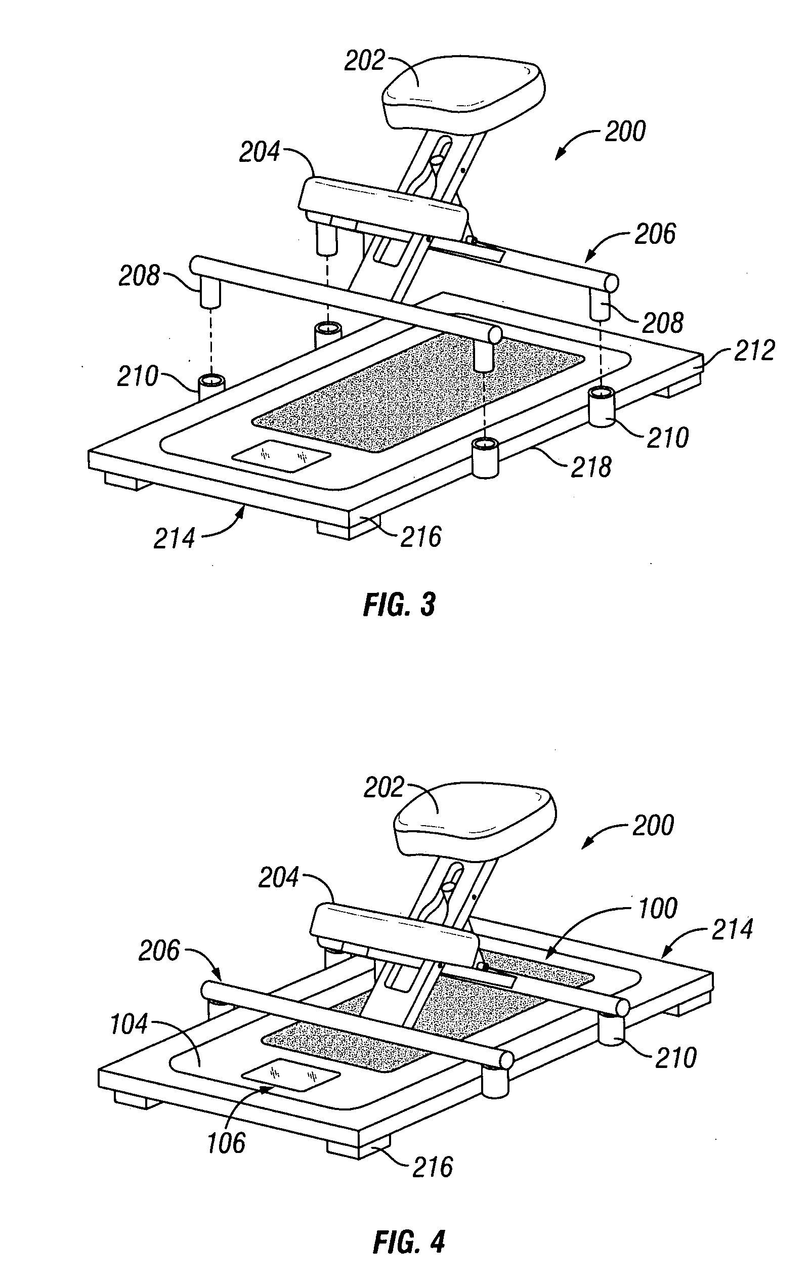 Supplemental support structures adapted to receive a non-invasive dynamic motion therapy device