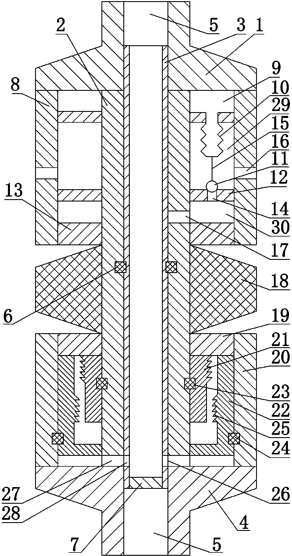 A device and method for automatically filling foam and discharging agent in a well