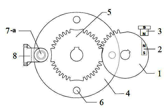 Magnetic vibration damping and positioning incomplete gear