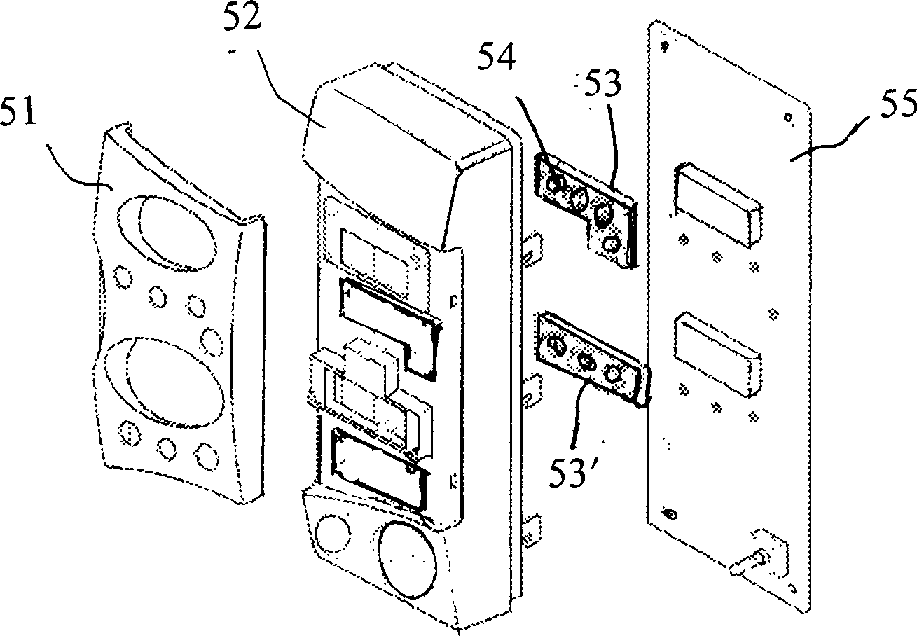 Microwave oven control part mounting structure