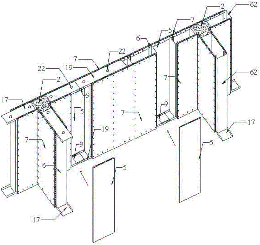 Fully-prefabricated cold-formed steel house modular unit and assembly connection method