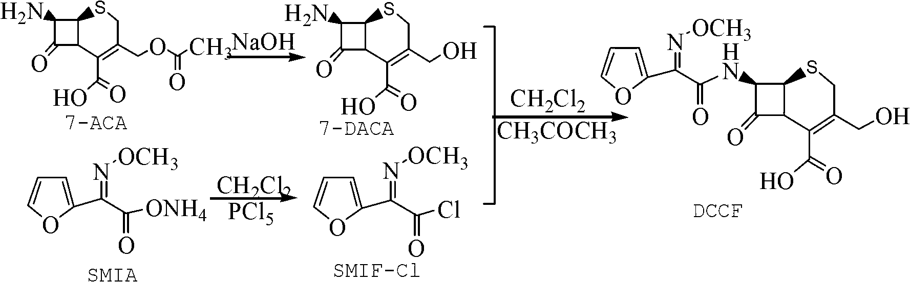 Method for preparing 3-descarbamoyl-cefuroxime acid