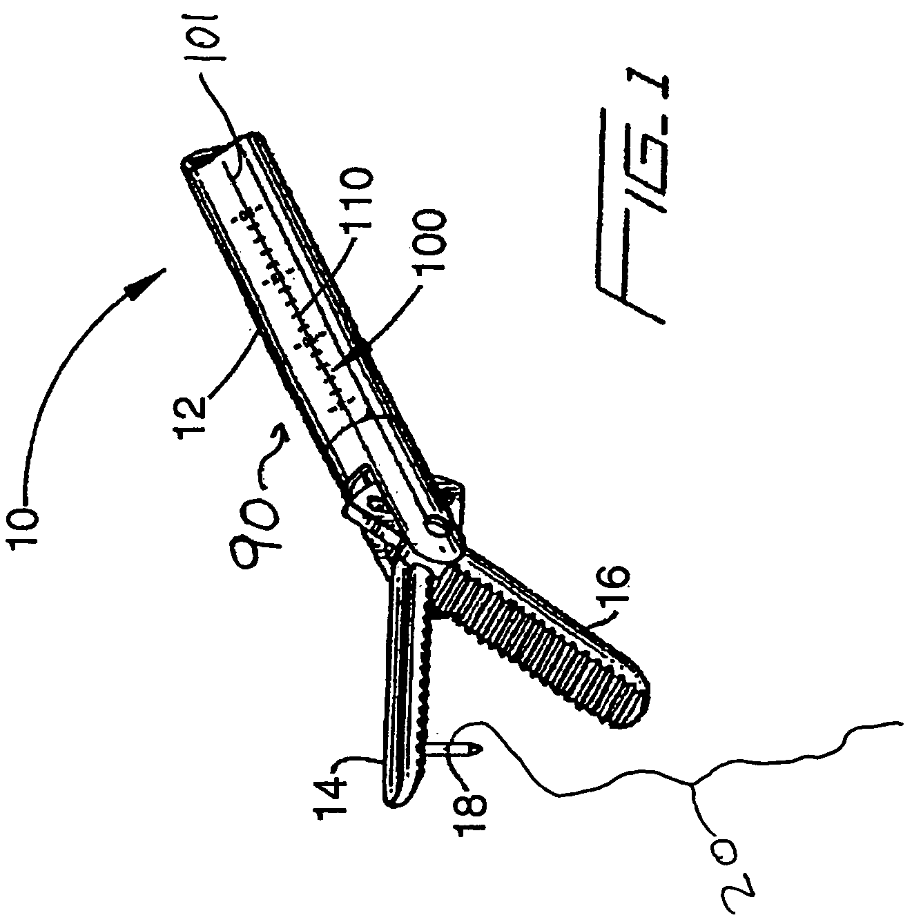 Surgical suturing apparatus with measurement structure
