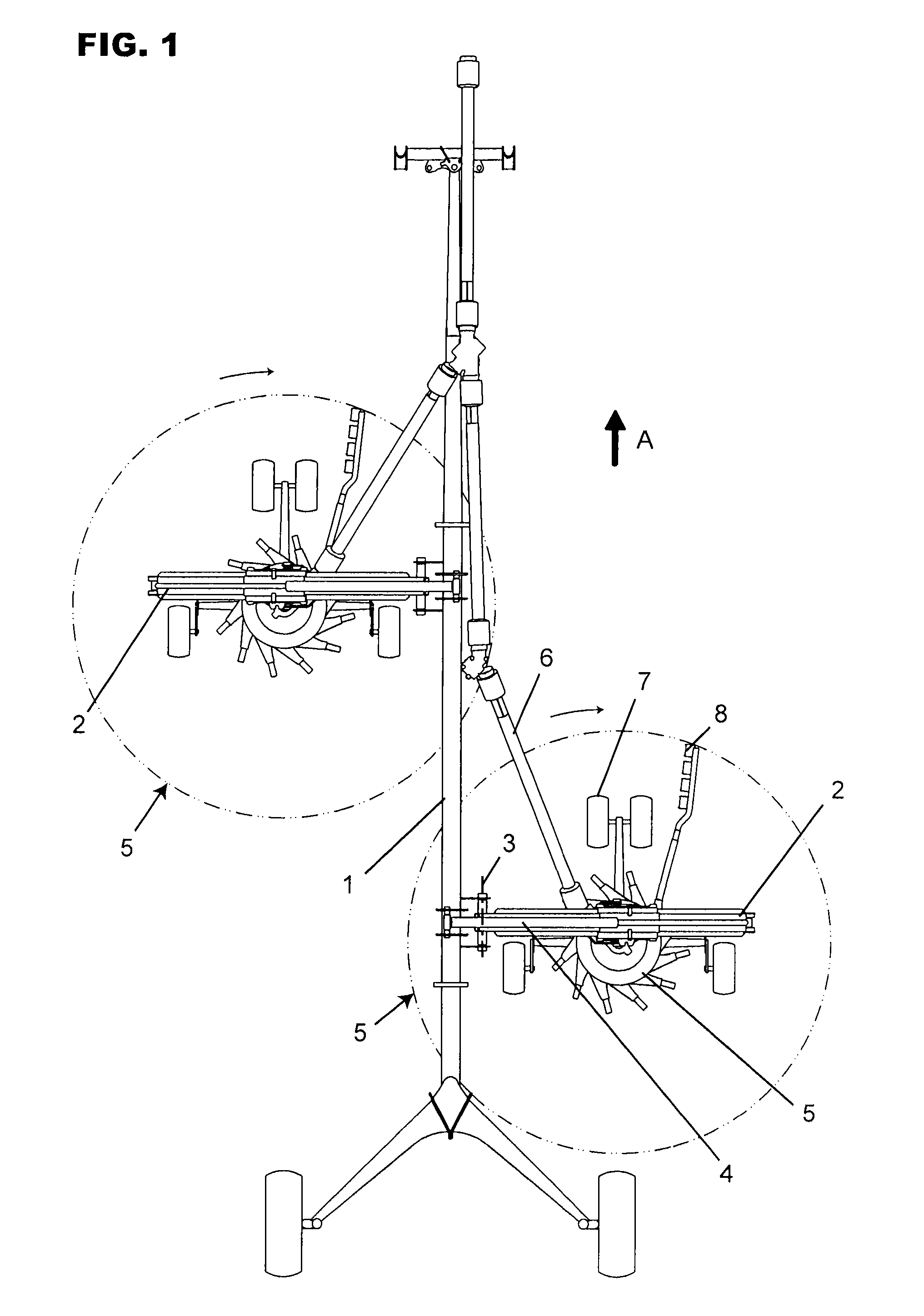 Haymaking machine with rotor blocking system