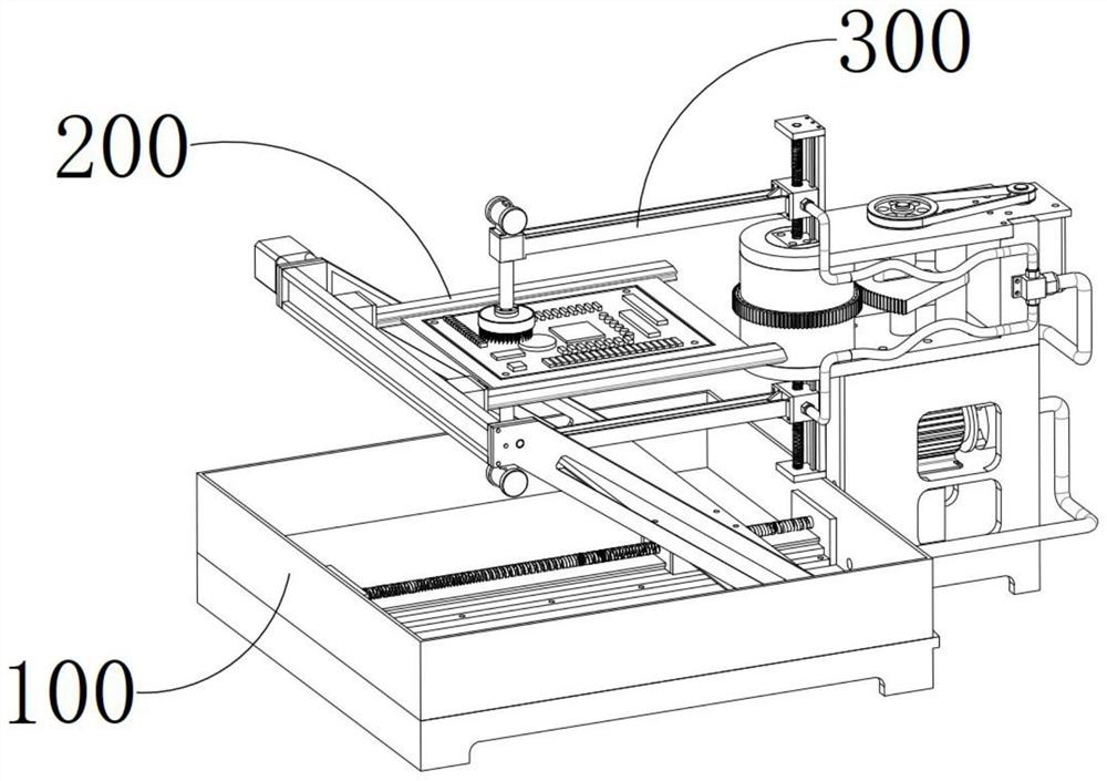 Swing type cleaning component applied to waste pcb circuit boards