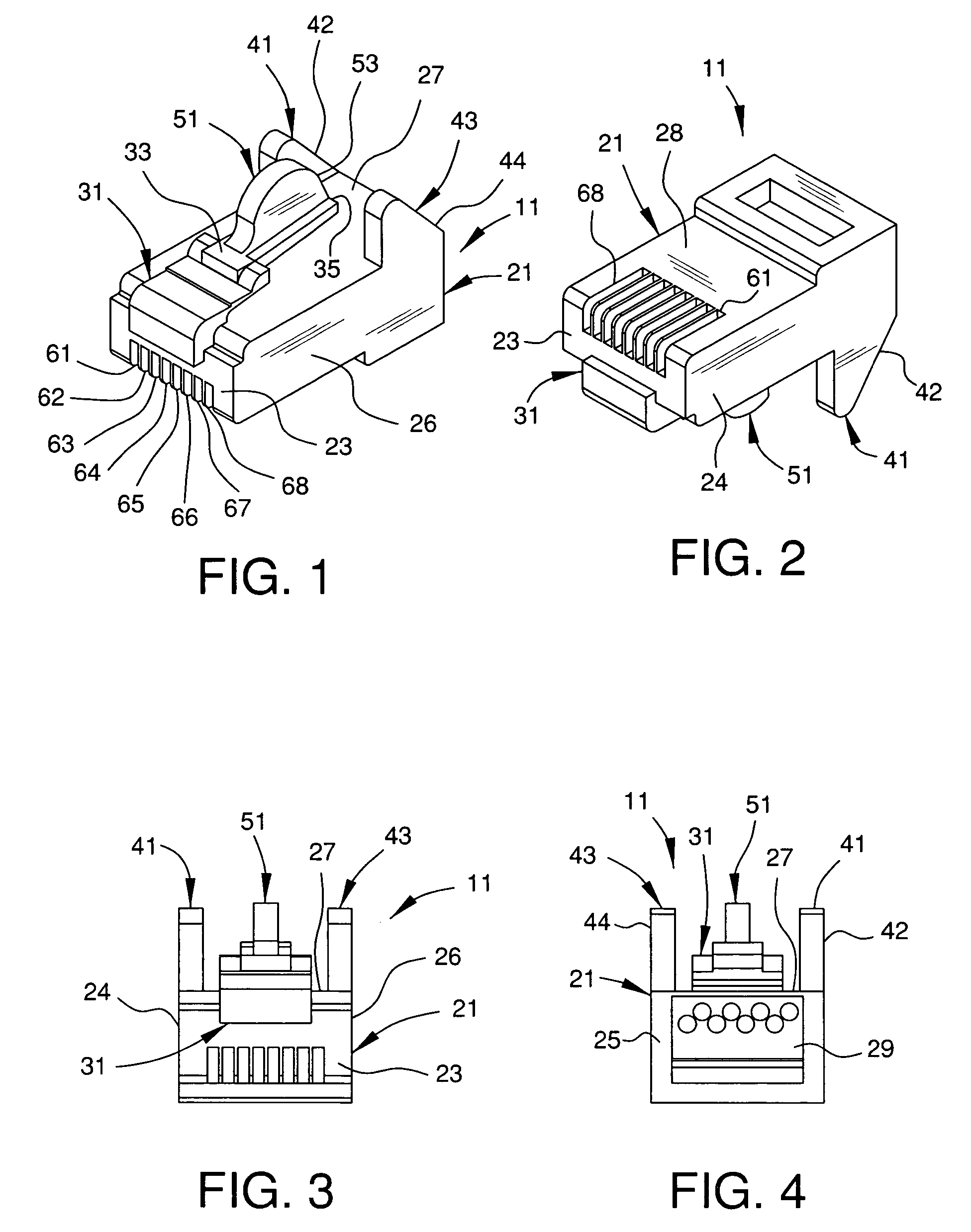 Snagless telecommunications plug assembly