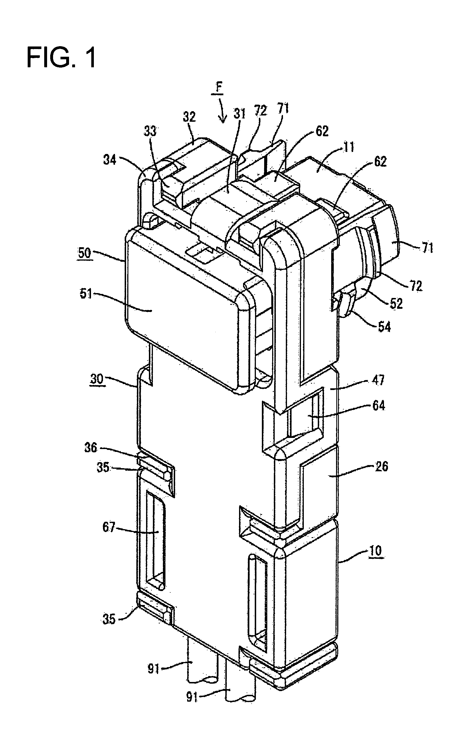 Connector and a connector assembly
