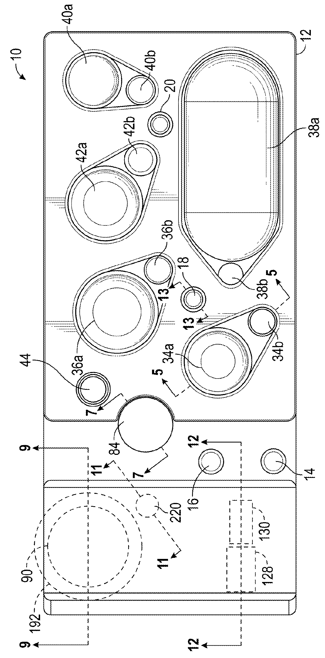 Instrument for processing cartridge for performing assays in a closed sample preparation and reaction system