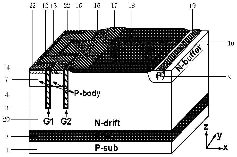 A fast turn-off silicon-on-insulator lateral insulated gate bipolar transistor device