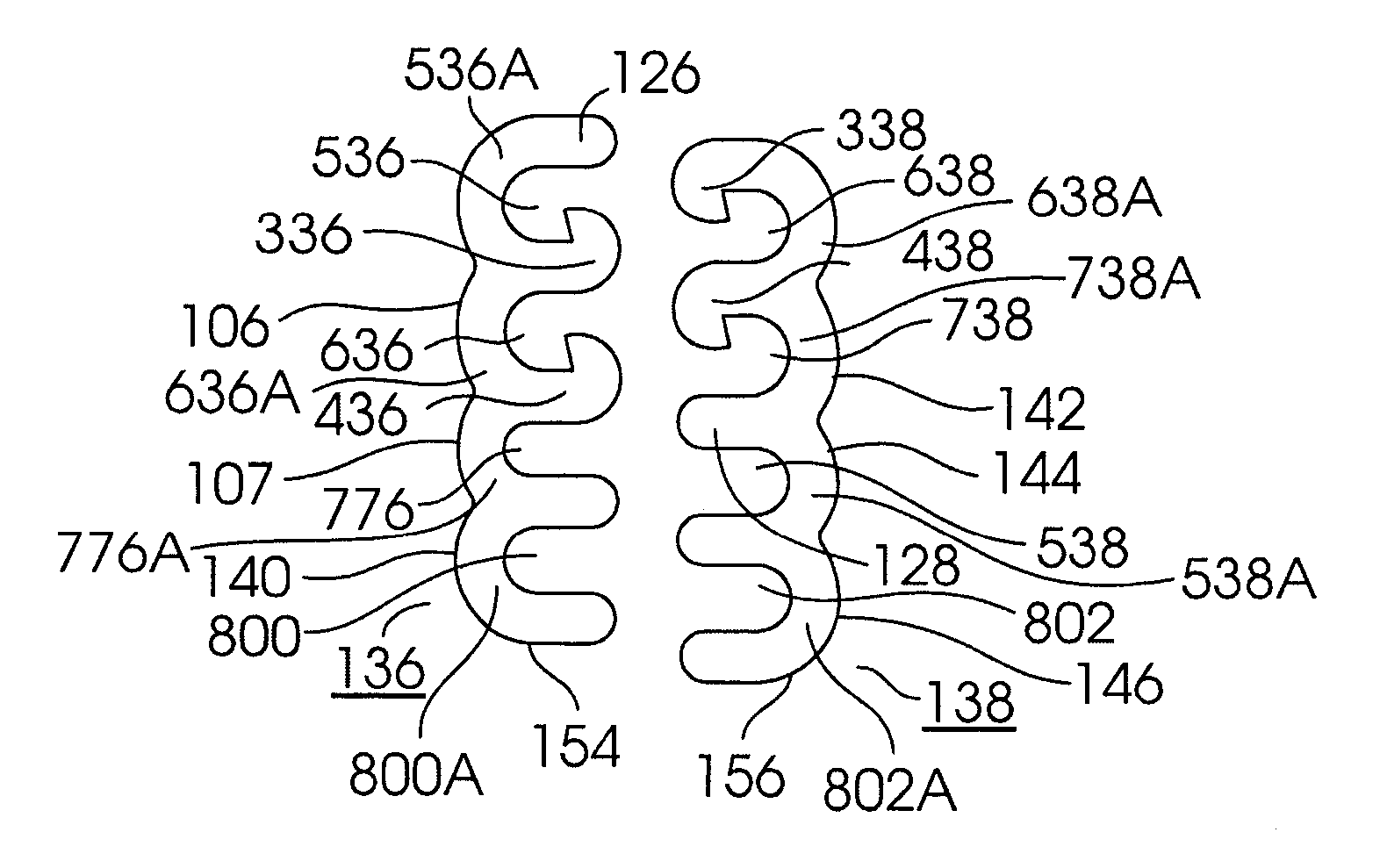 Flangeless reclosable fastener