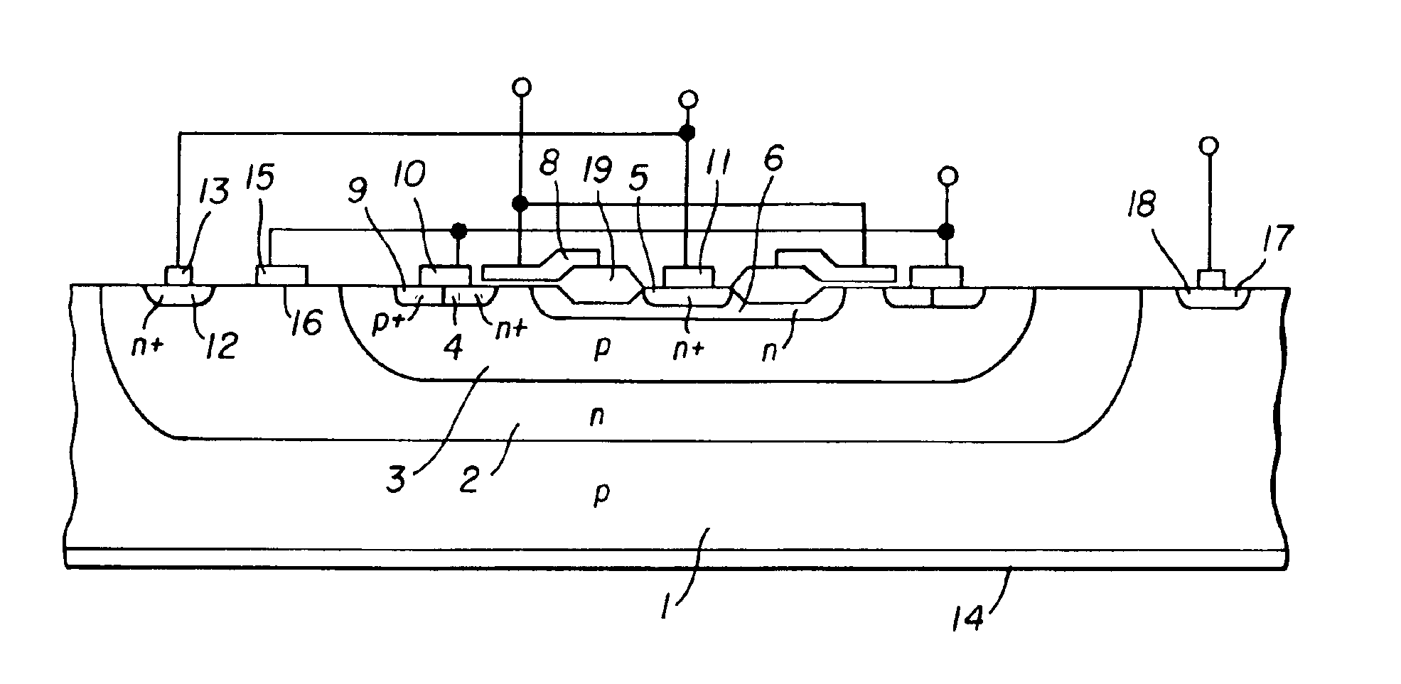 High power semiconductor device having a Schottky barrier diode