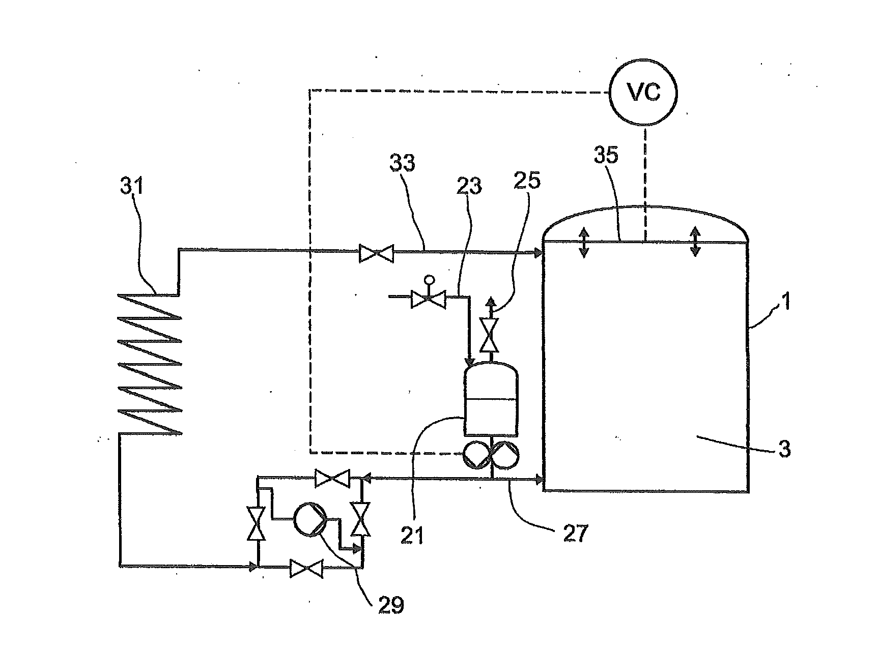 Device and method for storing heat