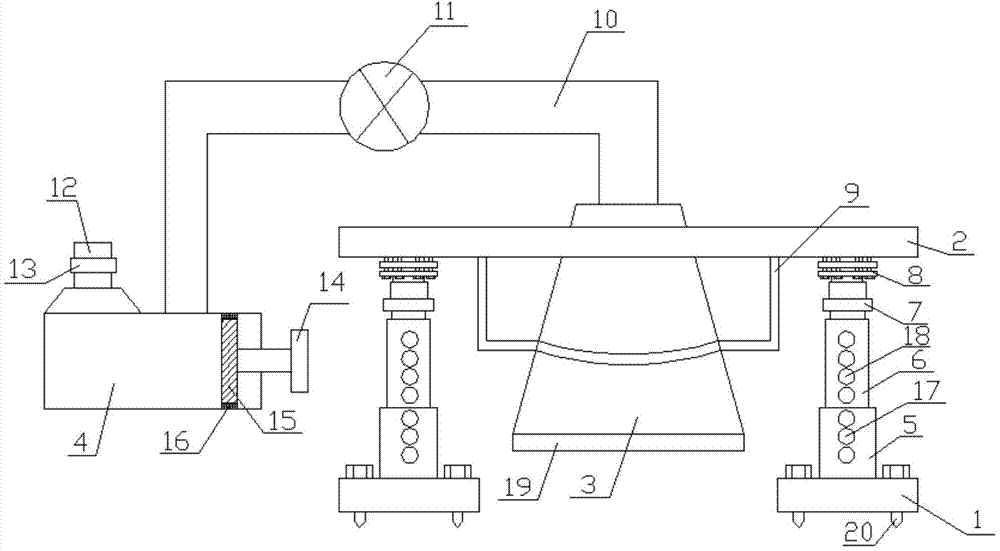 Dust collection device for spinner