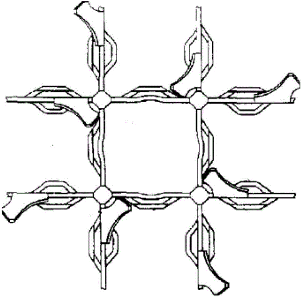 A grid of nuclear fuel assemblies with enhanced mixing blades