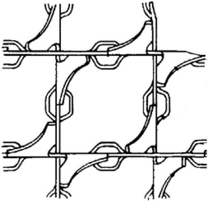 A grid of nuclear fuel assemblies with enhanced mixing blades